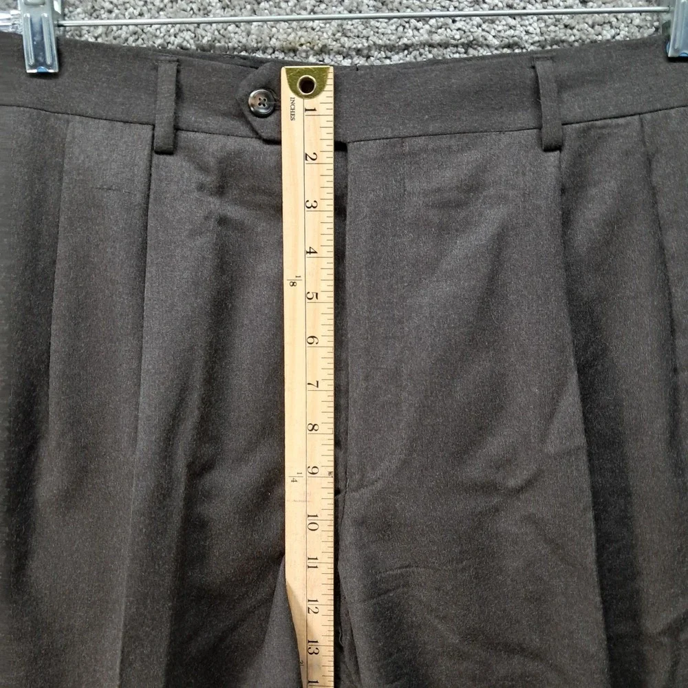 Jos A Bank Executive Collection Mens Pleated Cuffed Dress Pants Brown 34x32